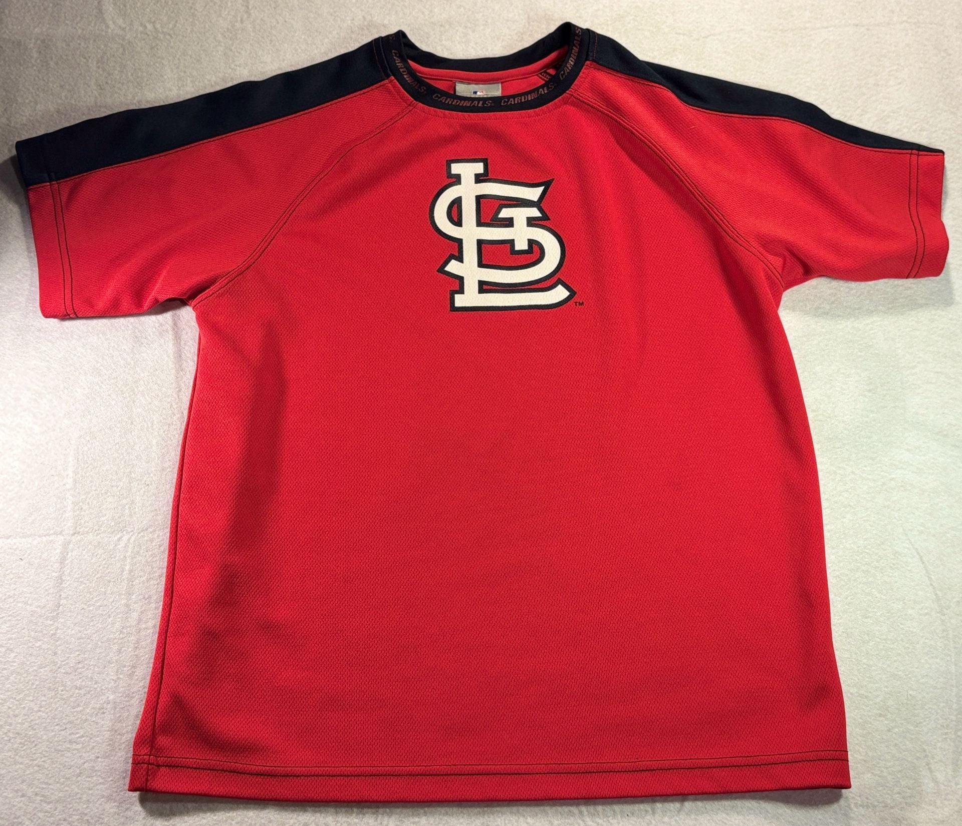 MLB Genuine Merchandise St. Louis Cardinals Athletic Performance Jersey Shirt Youth Size 12/14 2