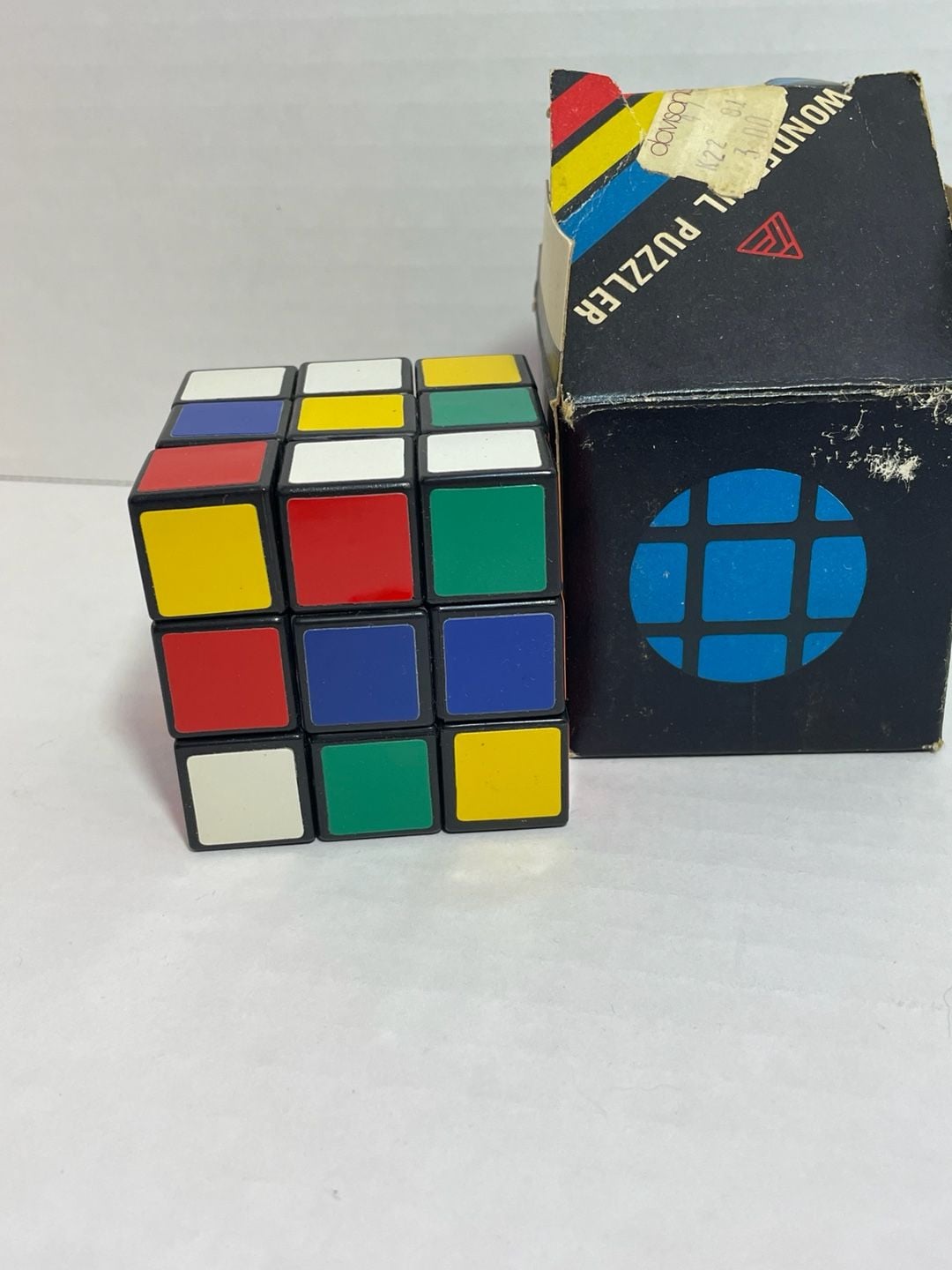 Vintage Wonderful Puzzler 3x3 Logic Puzzle Cube with Original Box 1