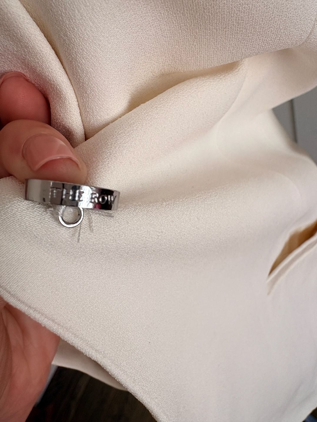 The Row Off-White Single-Breasted Shawl Collar Blazer 5