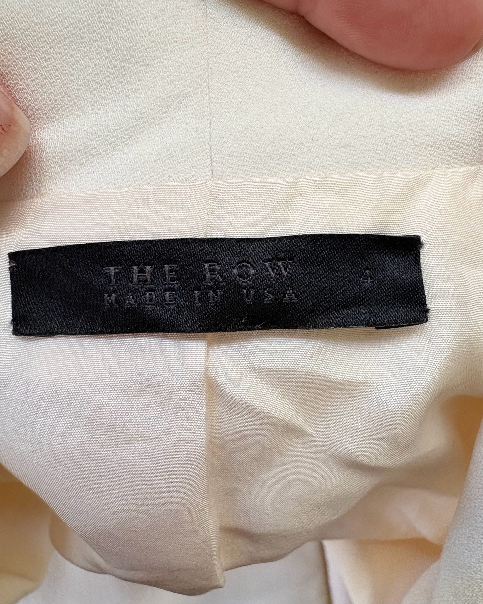 The Row Off-White Single-Breasted Shawl Collar Blazer 13