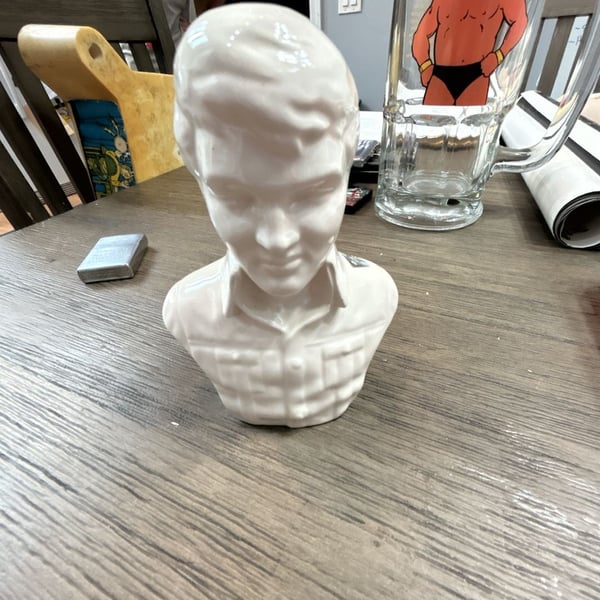 Small White  Elvis Presley Head Bust
