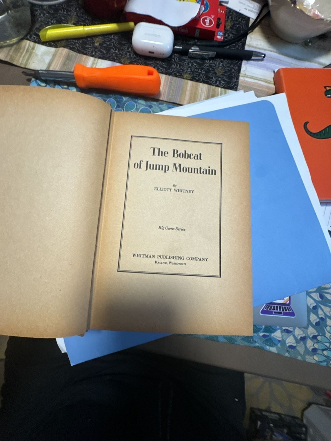 The Bobcat of Jump Mountain by Elliott Whitney (Whitman Big Game Series) 5