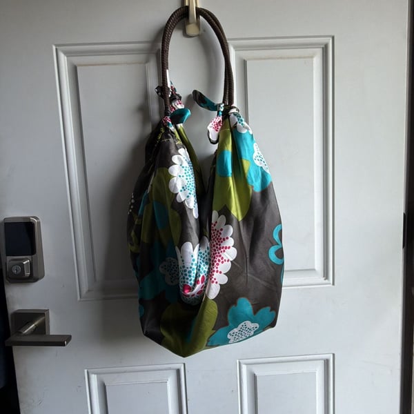 Old Navy Floral Satin Slouchy Hobo Shoulder Bag