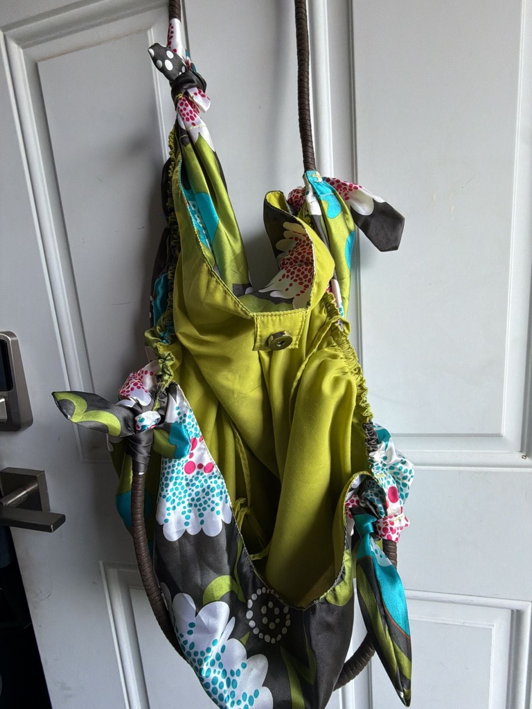 Old Navy Floral Satin Slouchy Hobo Shoulder Bag 3