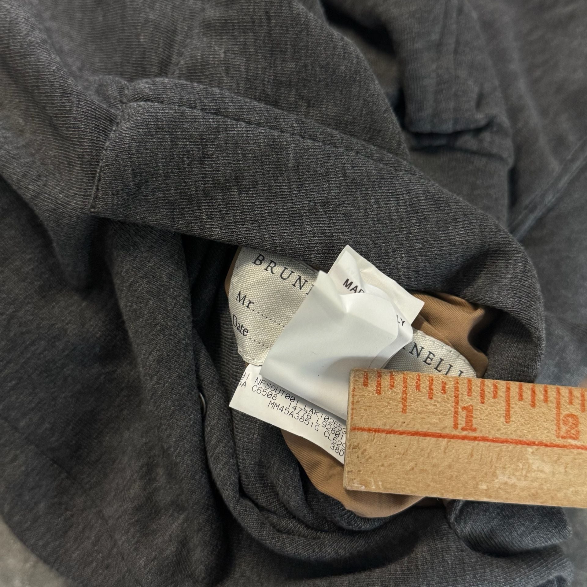 Brunello Cucinelli Reversible Full-Zip Bomber Jacket in Gray and Tan Size L 10