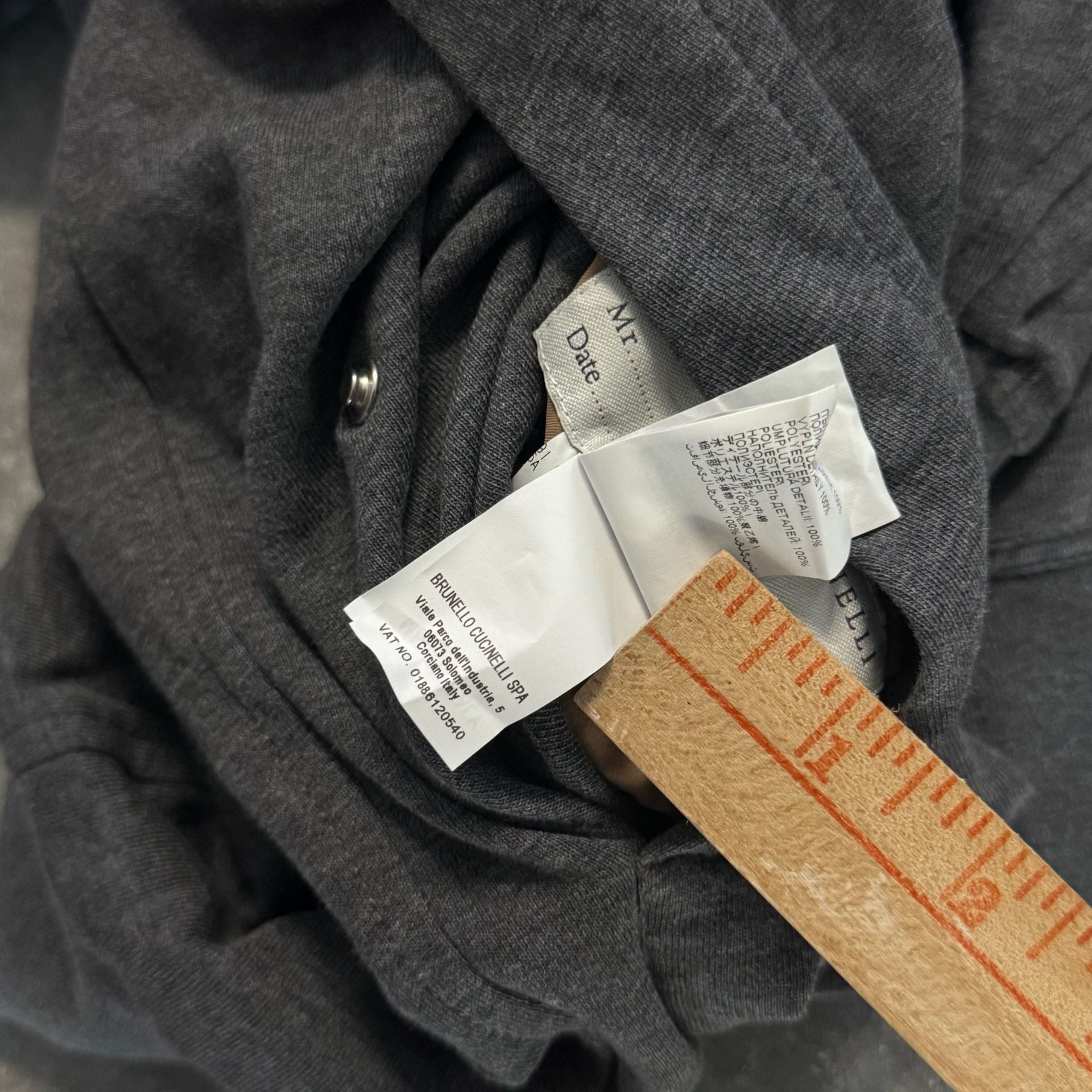 Brunello Cucinelli Reversible Full-Zip Bomber Jacket in Gray and Tan Size L 11