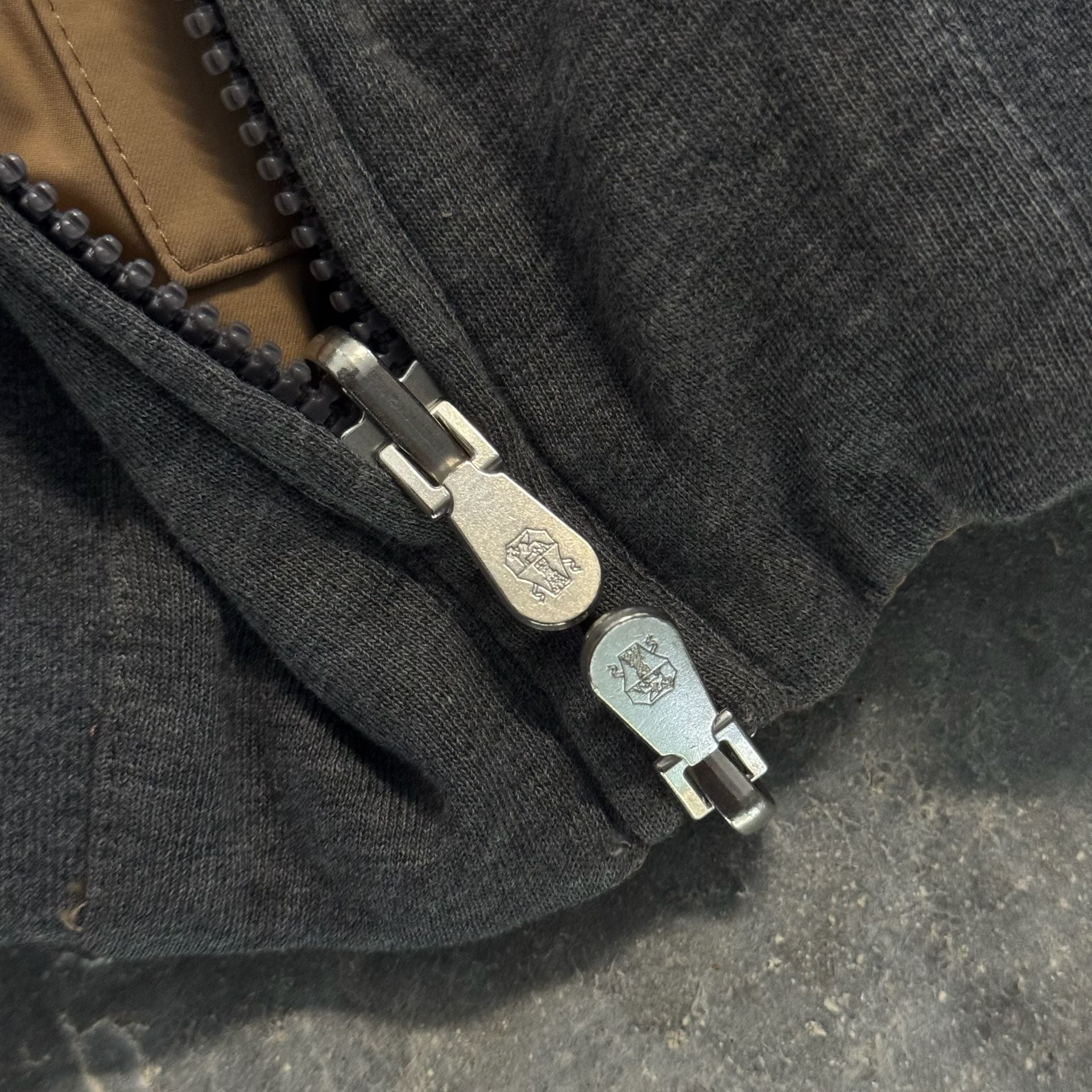Brunello Cucinelli Reversible Full-Zip Bomber Jacket in Gray and Tan Size L 12