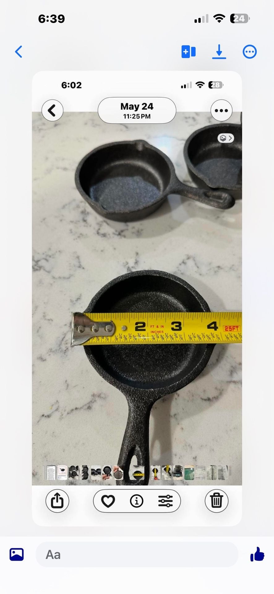 Valor Cast Iron 3.5-inch Mini Skillet Serving Pan Set of 5 9