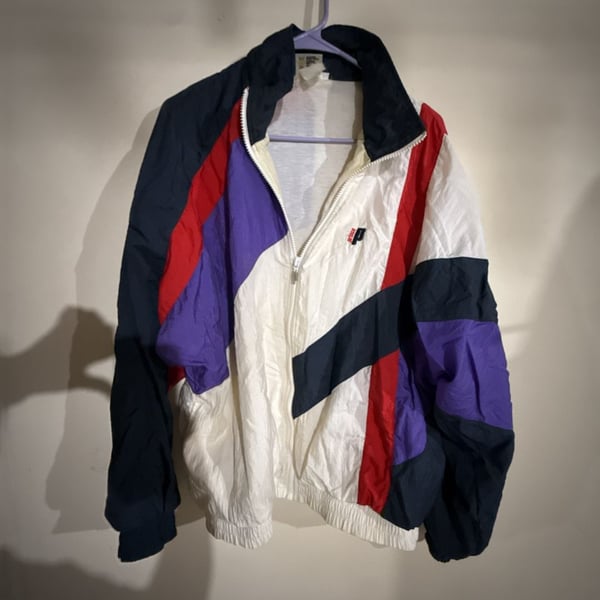 Vintage Prince SportsWear Color Block Full Zip Windbreaker Jacket