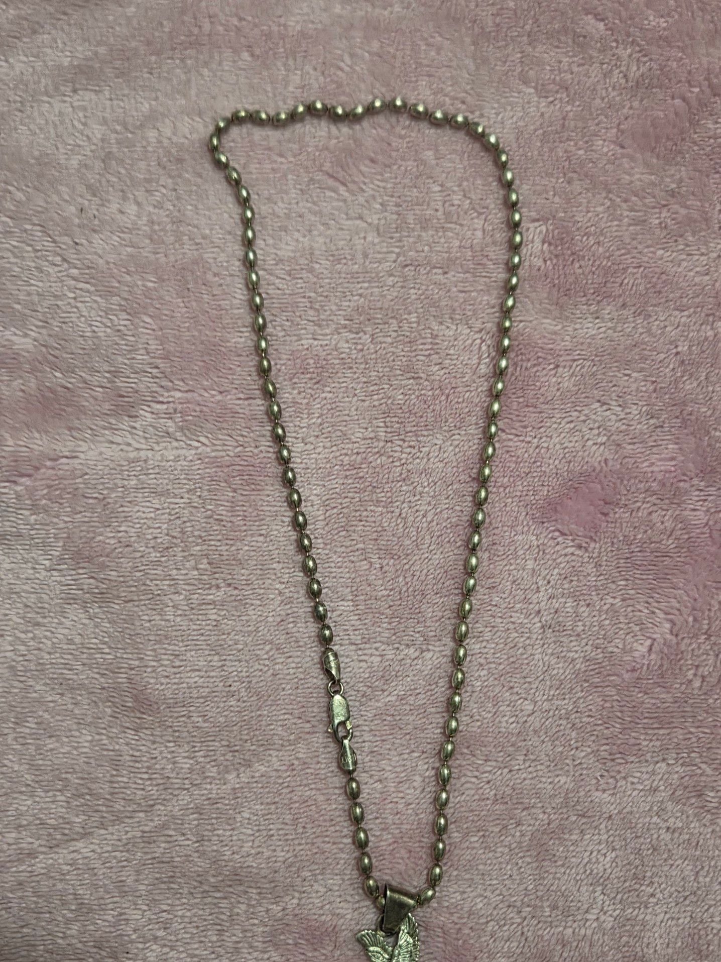 Vintage Sterling Silver Southwestern Eagle Feather Charm Necklace with Turquoise and Coral 4