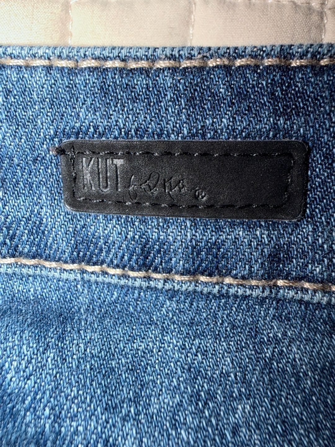 KUT from the Kloth Catherine Slouchy Boyfriend Distressed Cuffed Crop Jeans 6