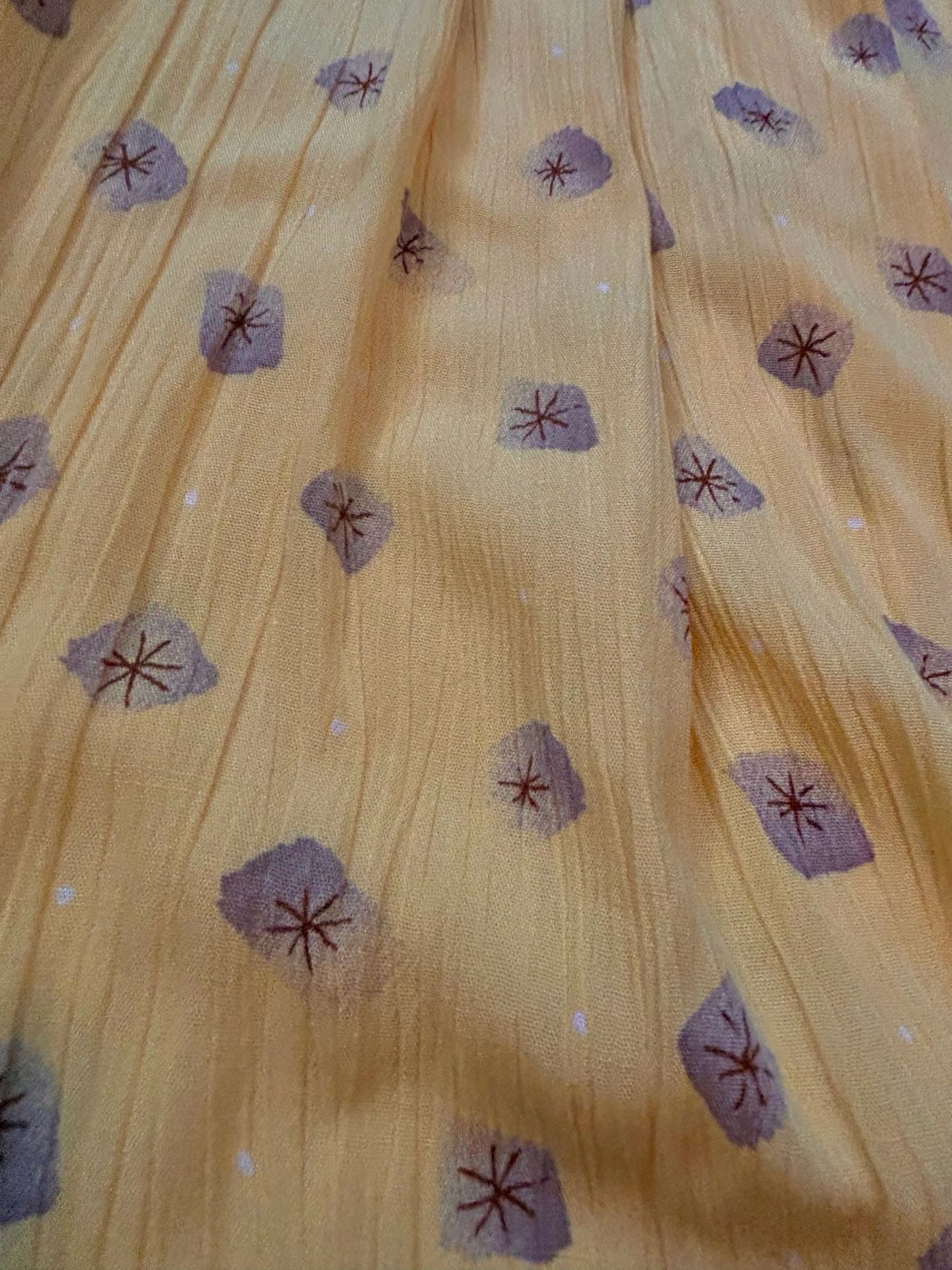 Bianco Vintage 90s Yellow Butter Mom Button-Up Maxi Printed Shirtdress w Belt 4