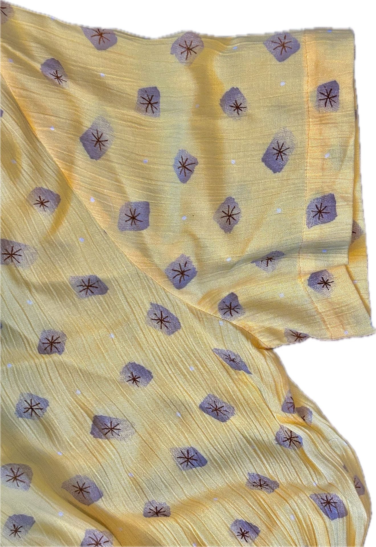 Bianco Vintage 90s Yellow Butter Mom Button-Up Maxi Printed Shirtdress w Belt 9