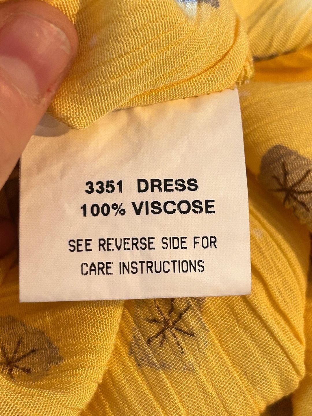 Bianco Vintage 90s Yellow Butter Mom Button-Up Maxi Printed Shirtdress w Belt 14