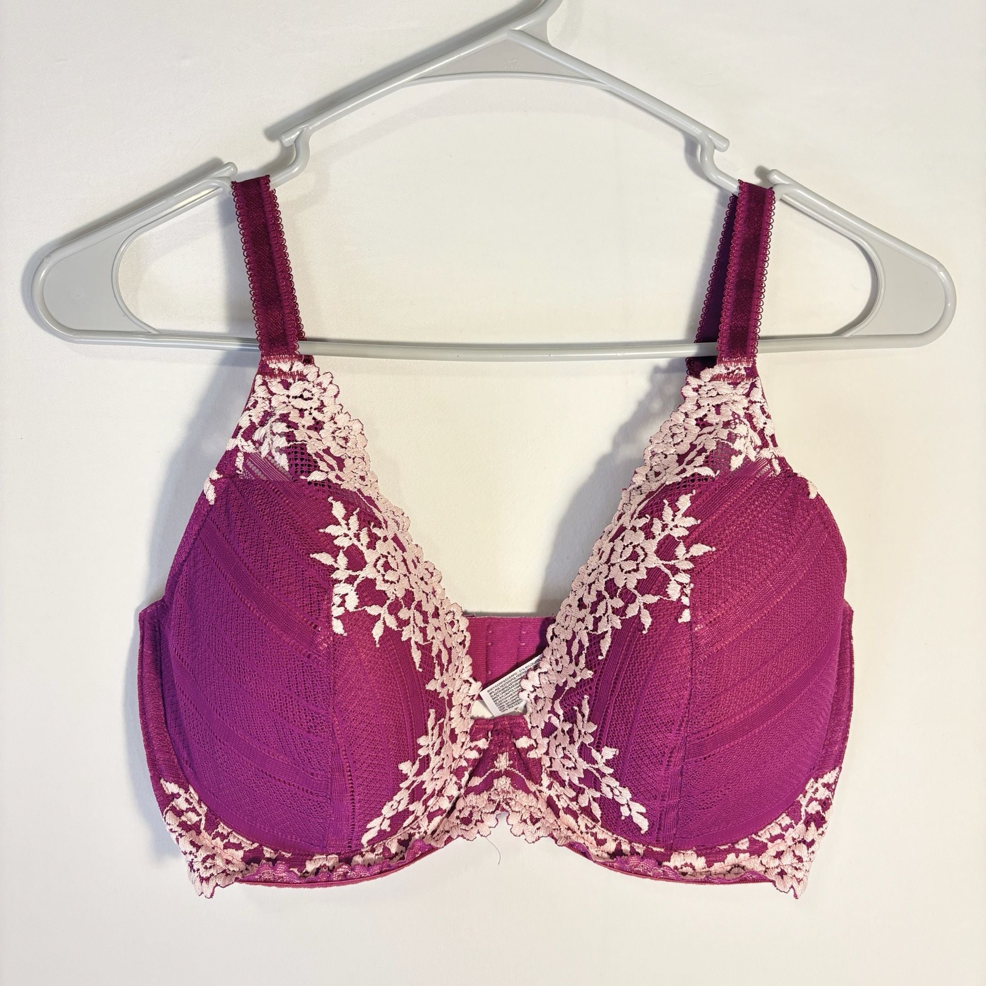 Wacoal Embrace Lace Underwire Contour Bra, Purple/Pink, 32DDD 1