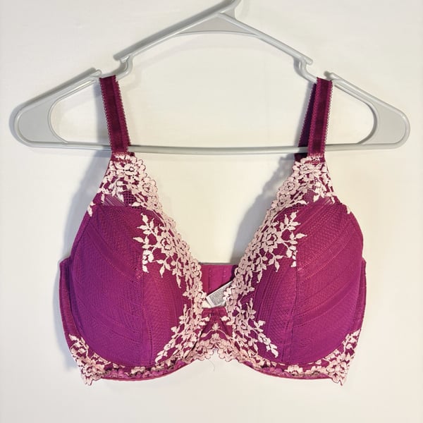 Wacoal Embrace Lace Underwire Contour Bra, Purple/Pink, 32DDD