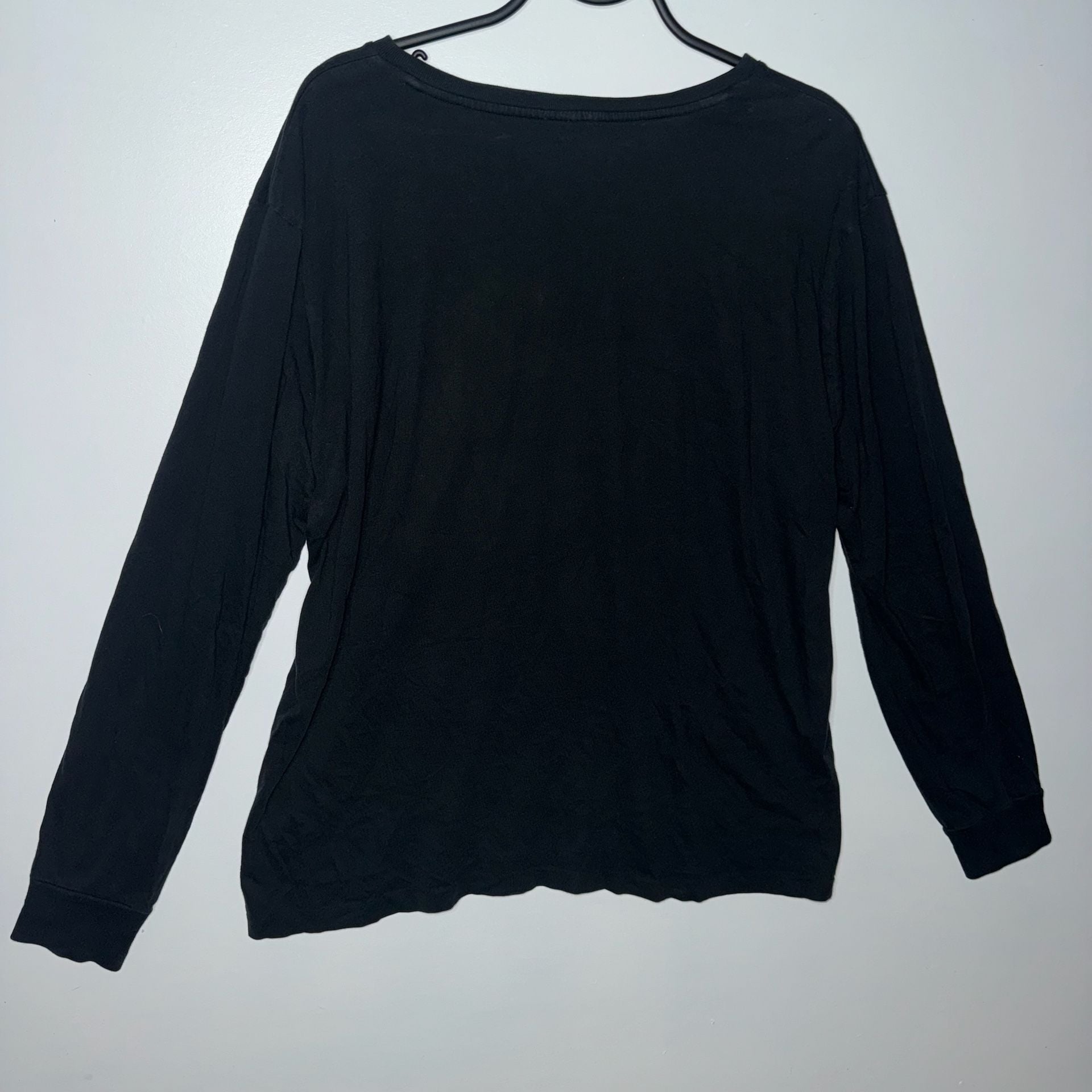Polo Ralph Lauren Men's Black Long Sleeve V-Neck T-Shirt with Red Pony Logo 8