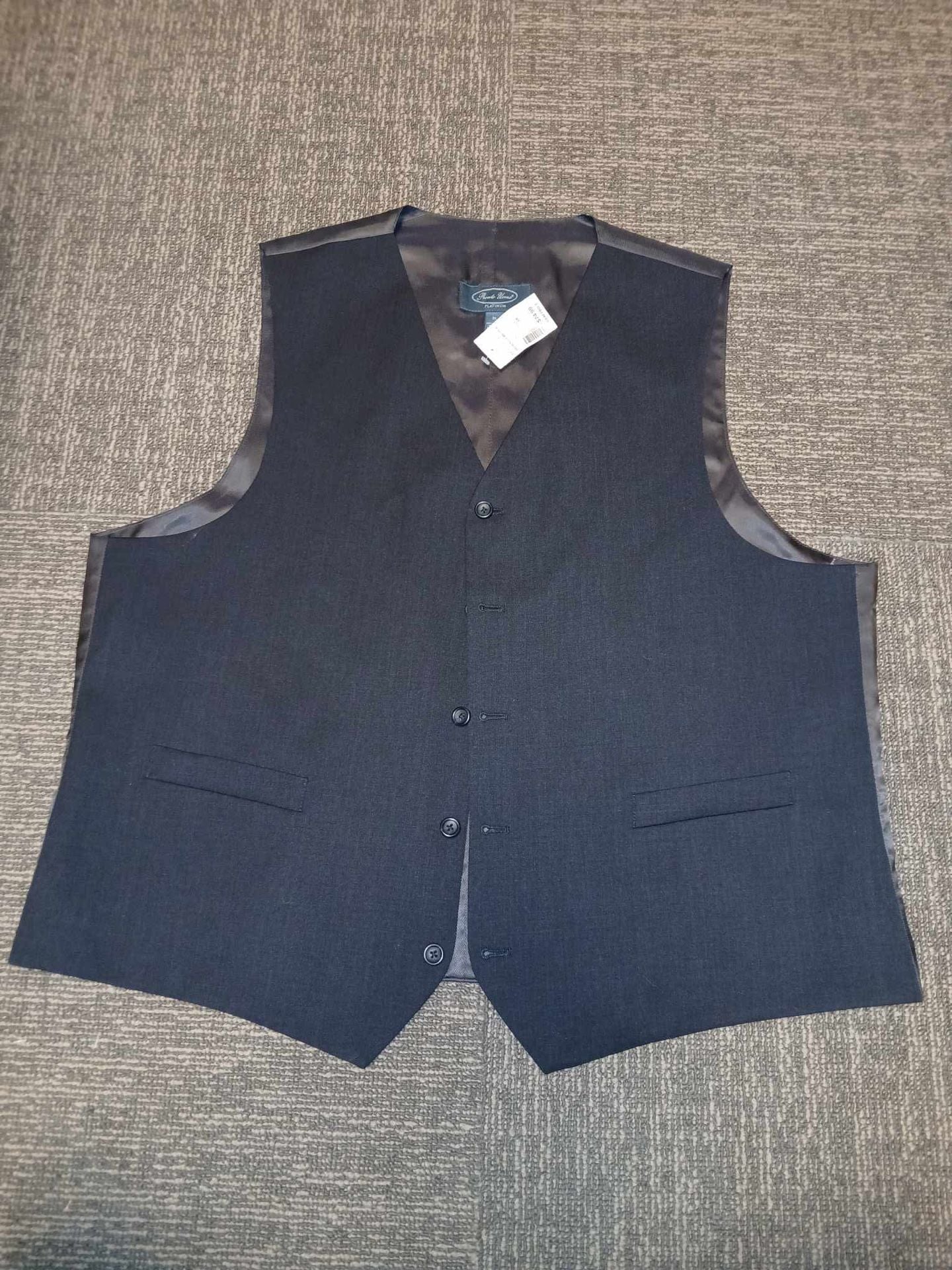 Pronto Uomo Platinum Men's 100% Wool Suit Vest, Size 3X 1