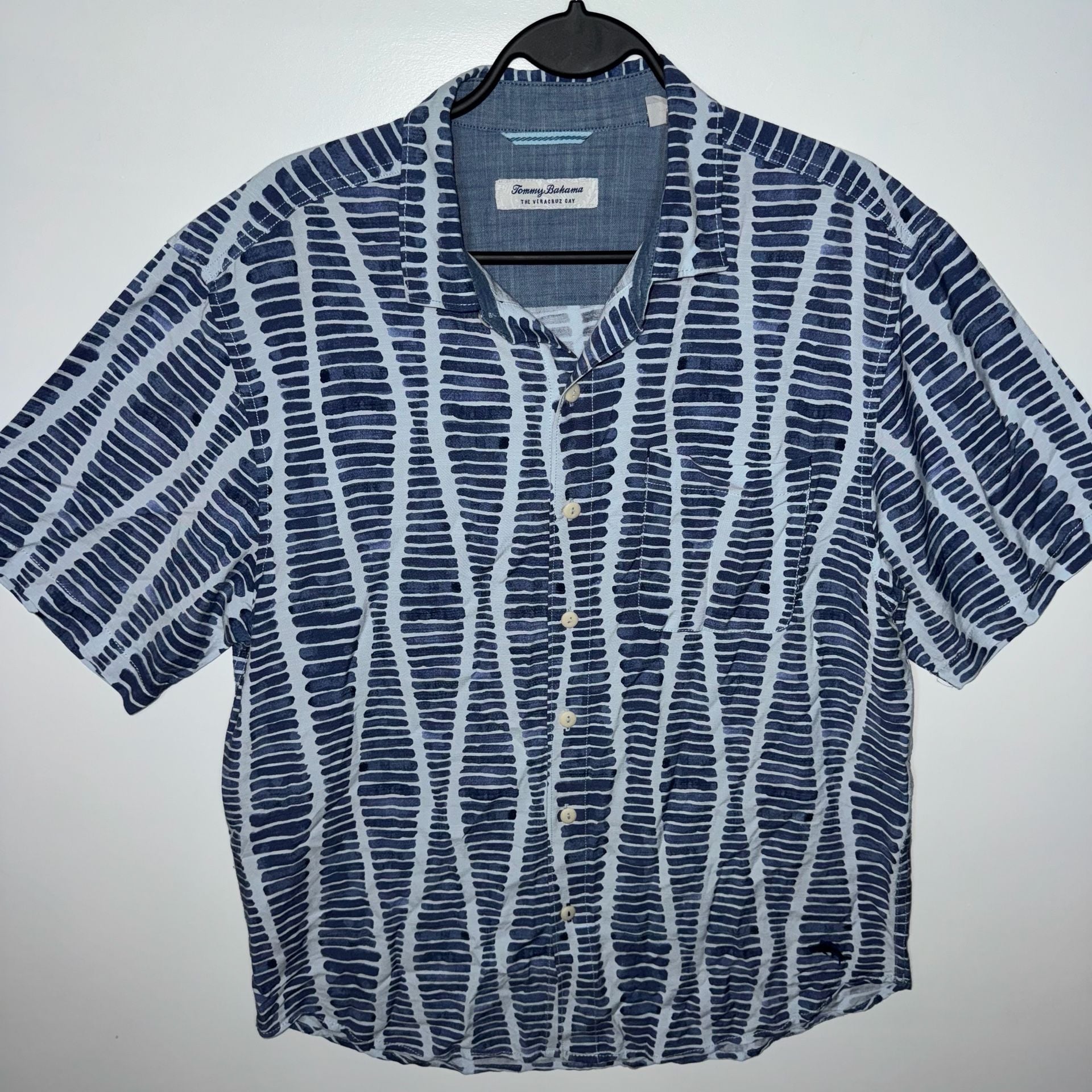 Tommy Bahama The Veracruz Cay Men's Medium Short Sleeve Button-Down Camp Shirt 5