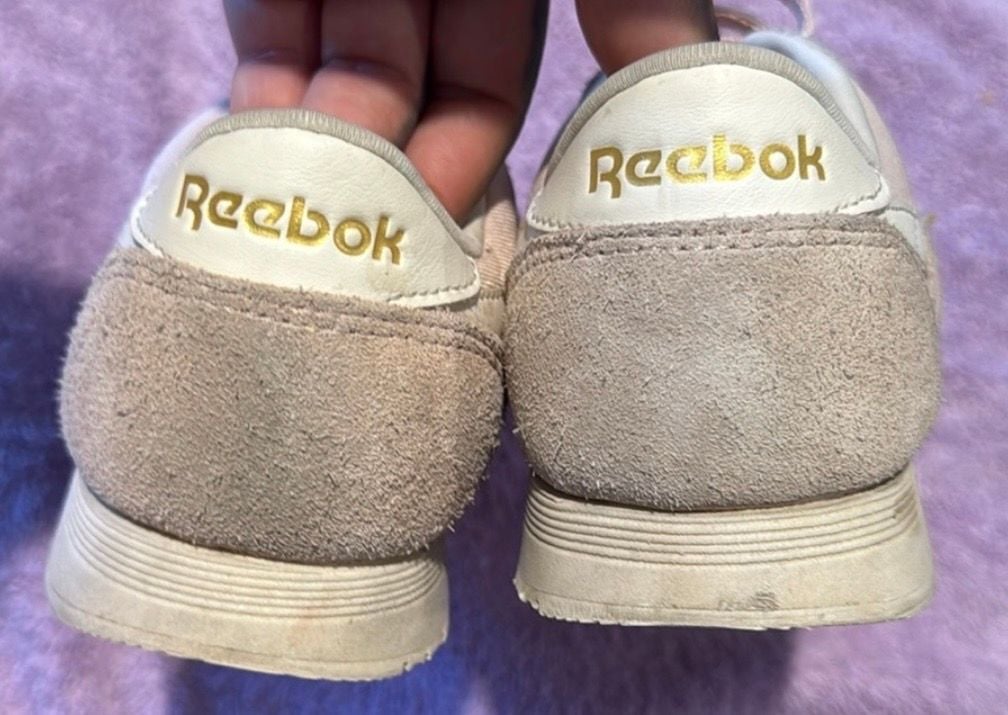 Reebok Classic Nylon BlushPink/RoseGold Suede/Satin Skrs sz.6.5 women’s 6