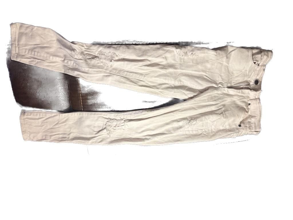 ENCRYPTED White Distressed Slim Fit Denim Jeans 1