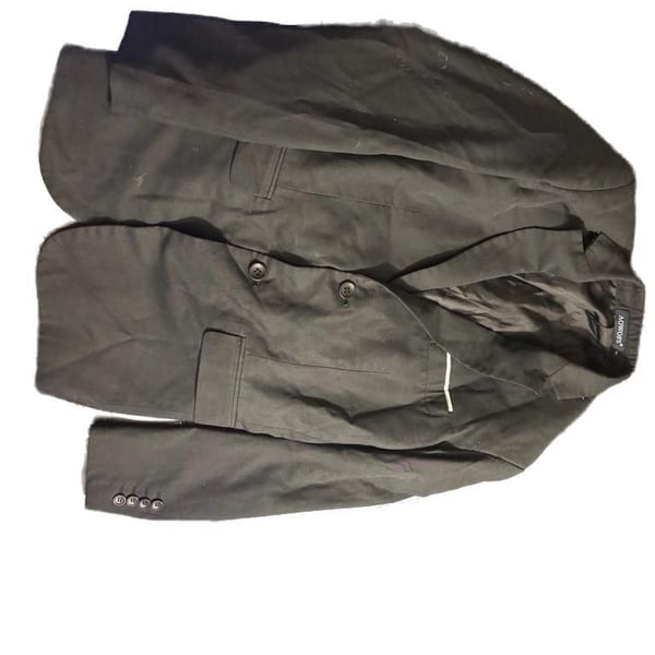 AOWOFS Men's Two-Piece Black Suit Jacket and Trousers Set