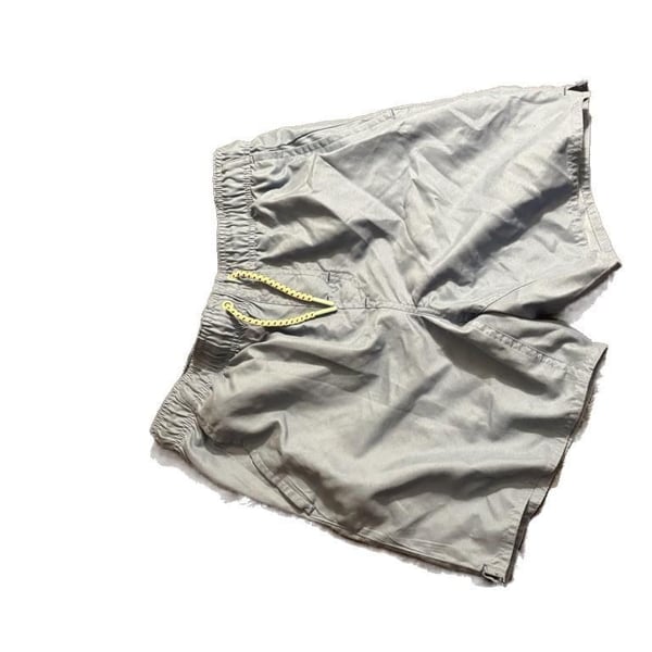 Laguna Swim Men's Solid Light Blue Elastic Waist Swim Trunks