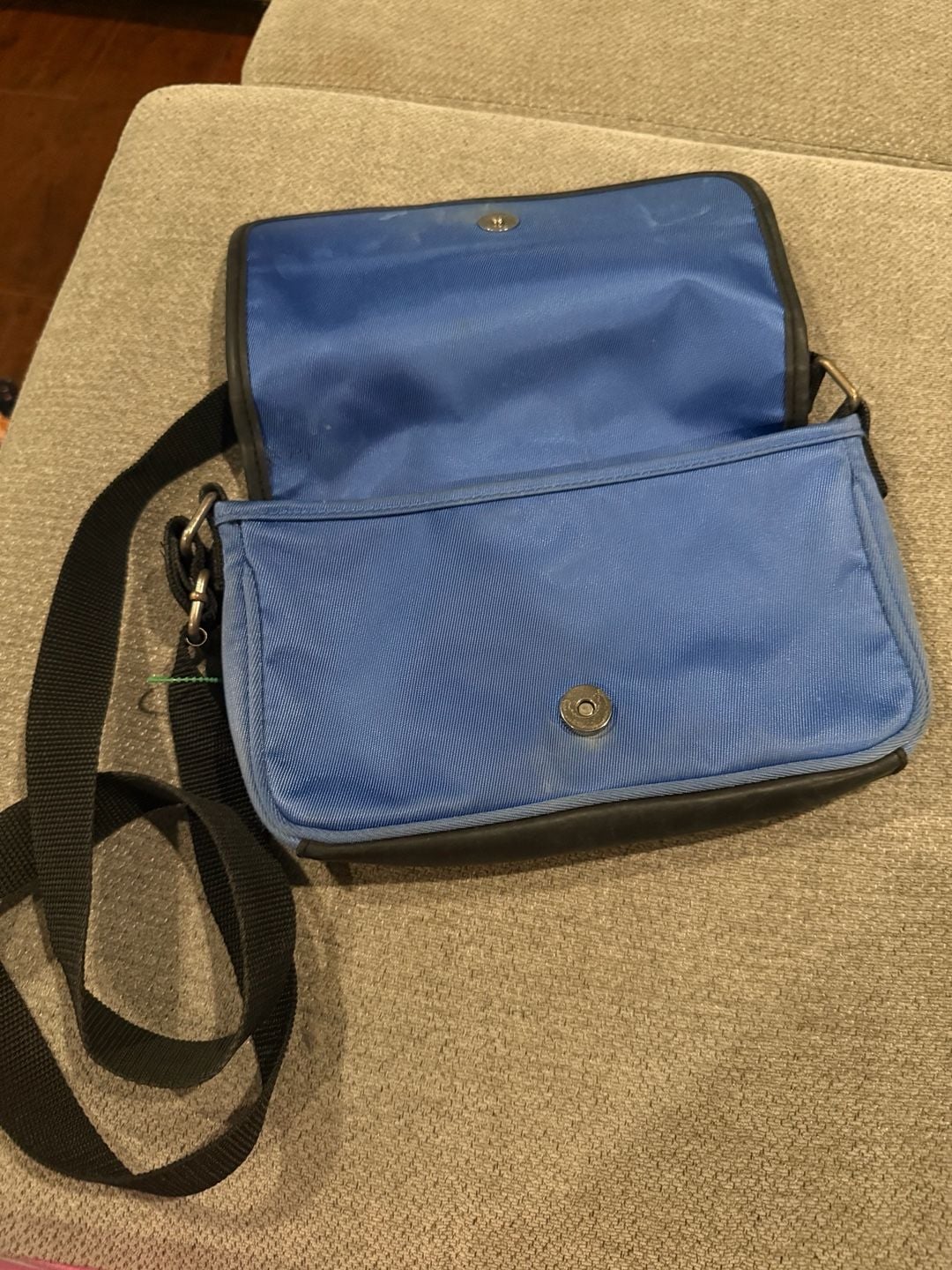 Vintage 90s Polo Jeans Co. Ralph Lauren Blue/Black Nylon Crossbody Bag 4