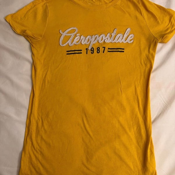 Aeropostale 1987 Embroidered Graphic Crew Neck T-Shirt