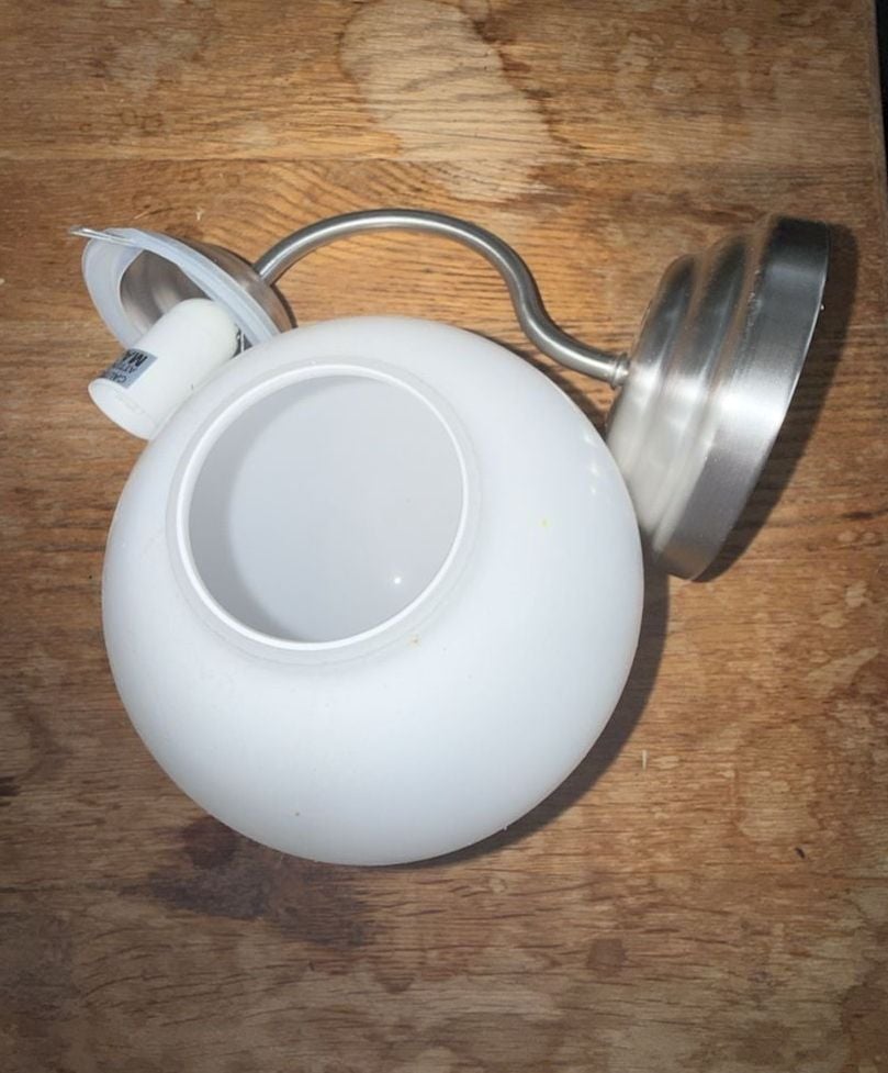 IKEA LILLHOLMEN Wall Lamp Sconce, Brushed Nickel Finish with White Glass Globe 4