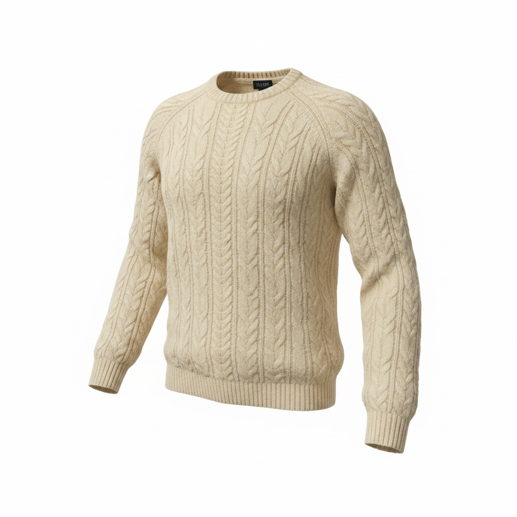 IZOD Cream Cable Knit Raglan Sweater 3