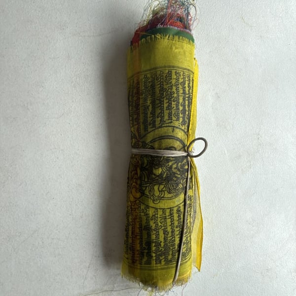 Tibetan Lungta Wind Horse Traditional Prayer Flags, Rolled Banner