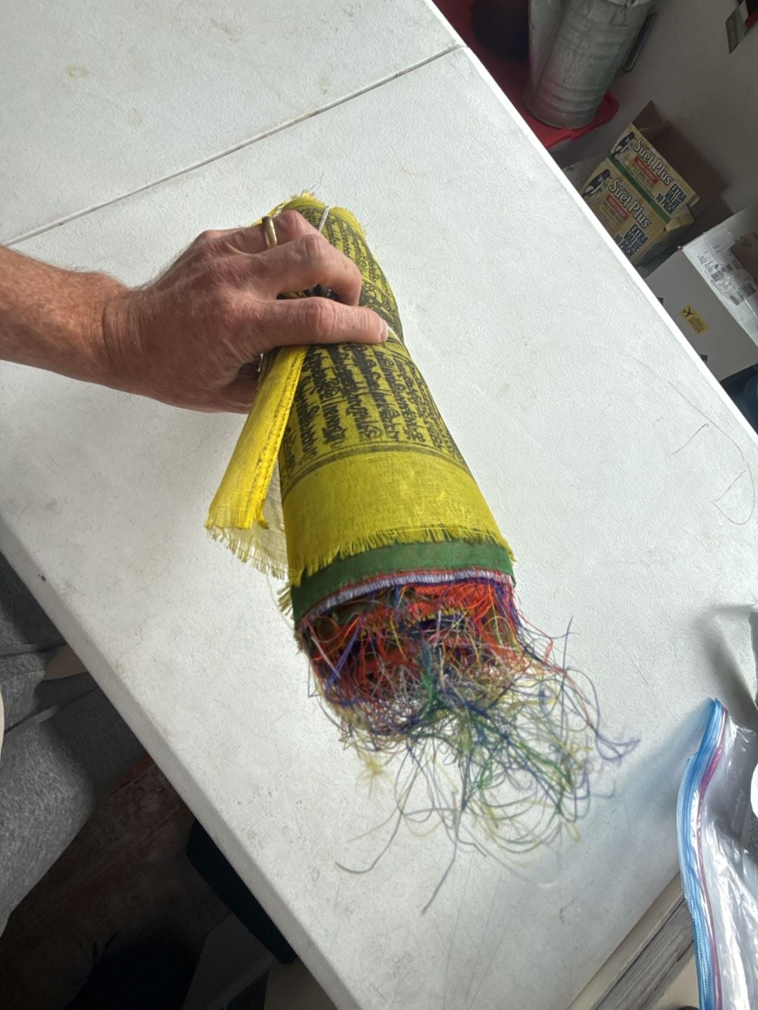 Tibetan Lungta Wind Horse Traditional Prayer Flags, Rolled Banner 3