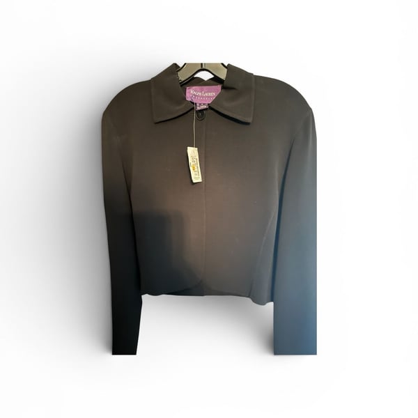 Ralph Lauren Collection Black Cropped Tailored Jacket