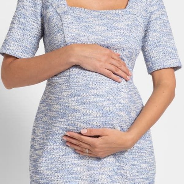 Seraphine The Work Edit Tweed Maternity Sheath Dress