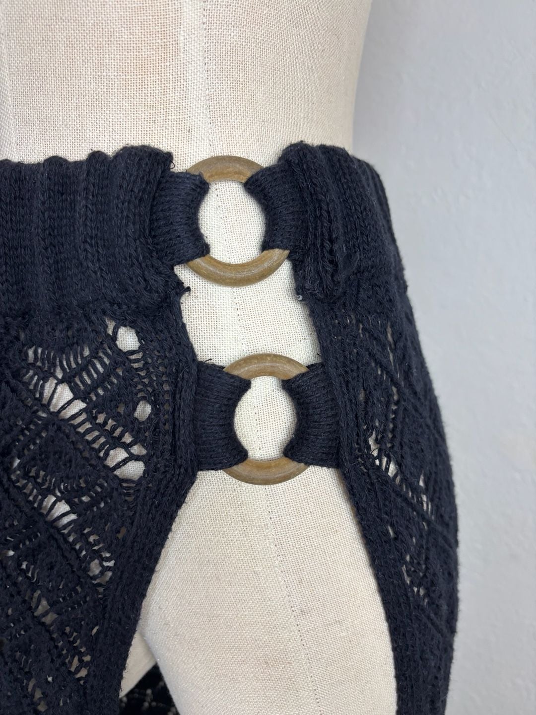 Free People Bali Melodie Crochet Maxi Skirt with Wood Ring Detail 8