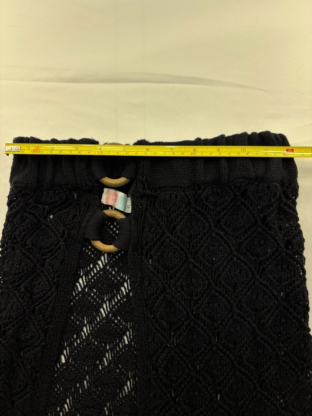Free People Bali Melodie Crochet Maxi Skirt with Wood Ring Detail 10