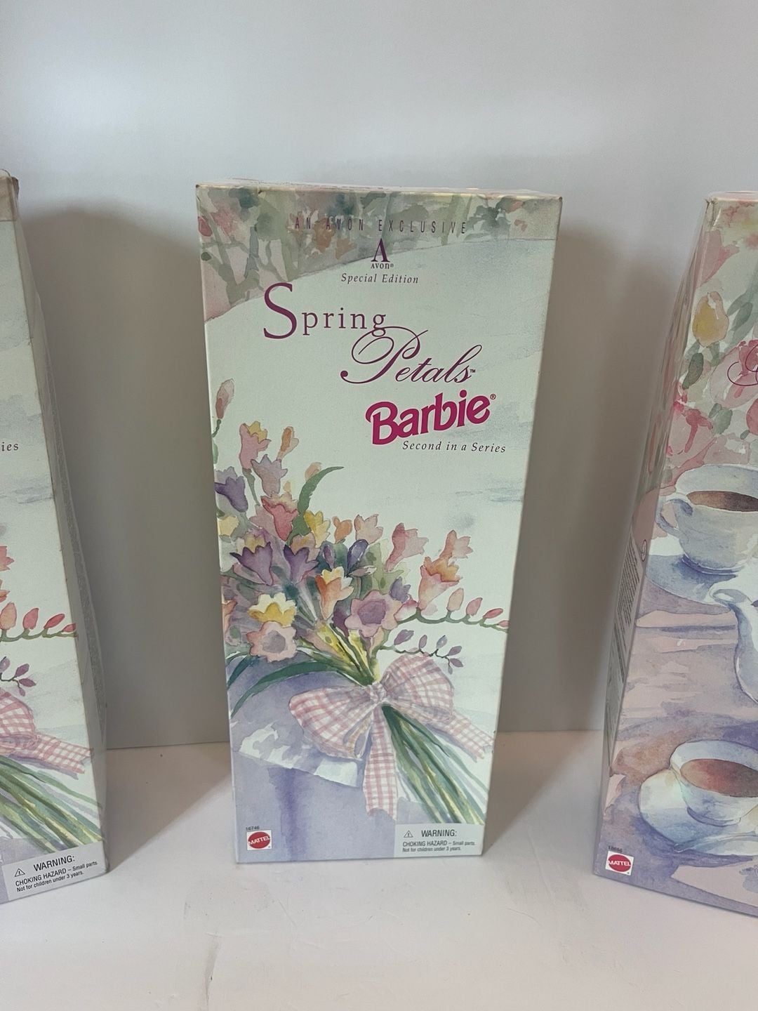 Vintage 1996 Avon Exclusive Spring Petals Barbie SET OF THREE new in the boxes 3