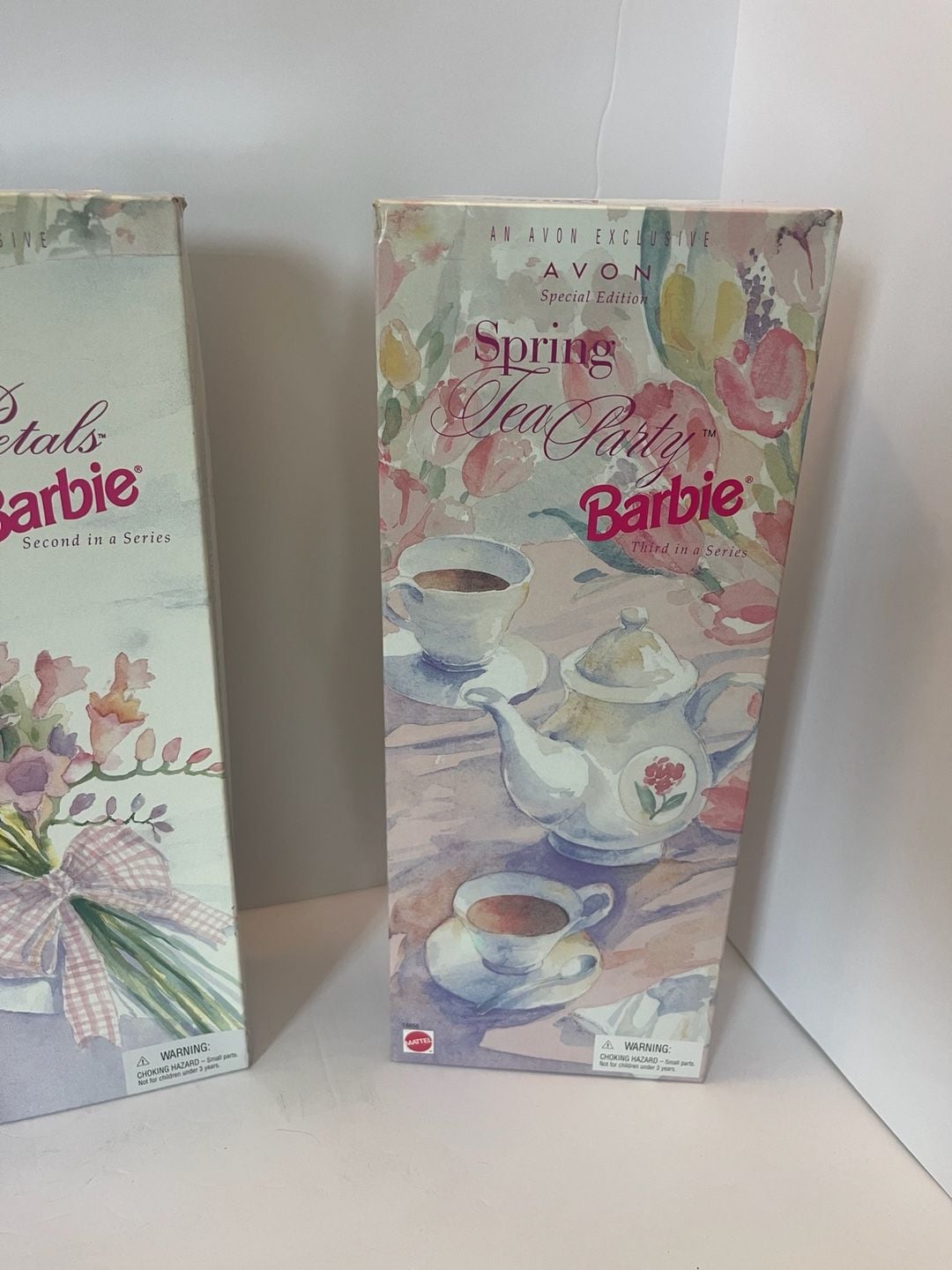 Vintage 1996 Avon Exclusive Spring Petals Barbie SET OF THREE new in the boxes 4