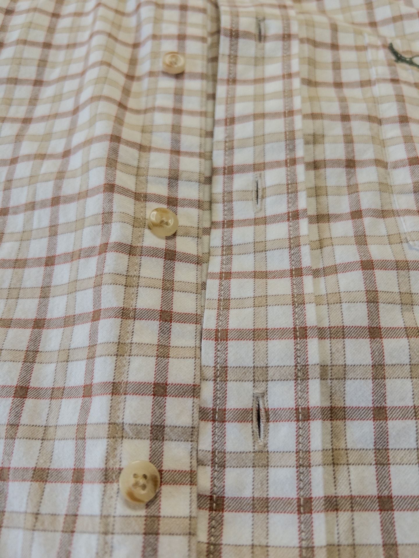 Eddie Bauer Men's Long Sleeve Tattersall Cotton Button Down Shirt with Bird Embroidery 7