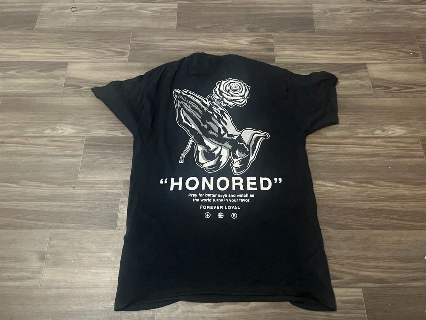 Black "Honored" graphic tee #streetwear #skater 3