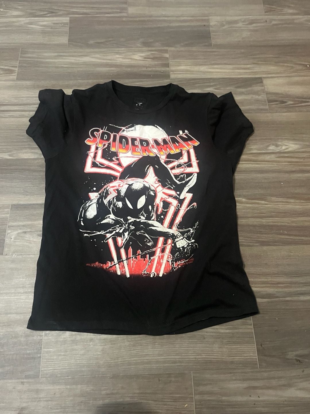 Marvel Men's Spider-Man Black Symbiote Suit Graphic T-Shirt 1