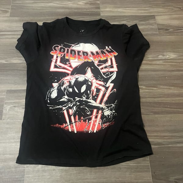Marvel Men's Spider-Man Black Symbiote Suit Graphic T-Shirt