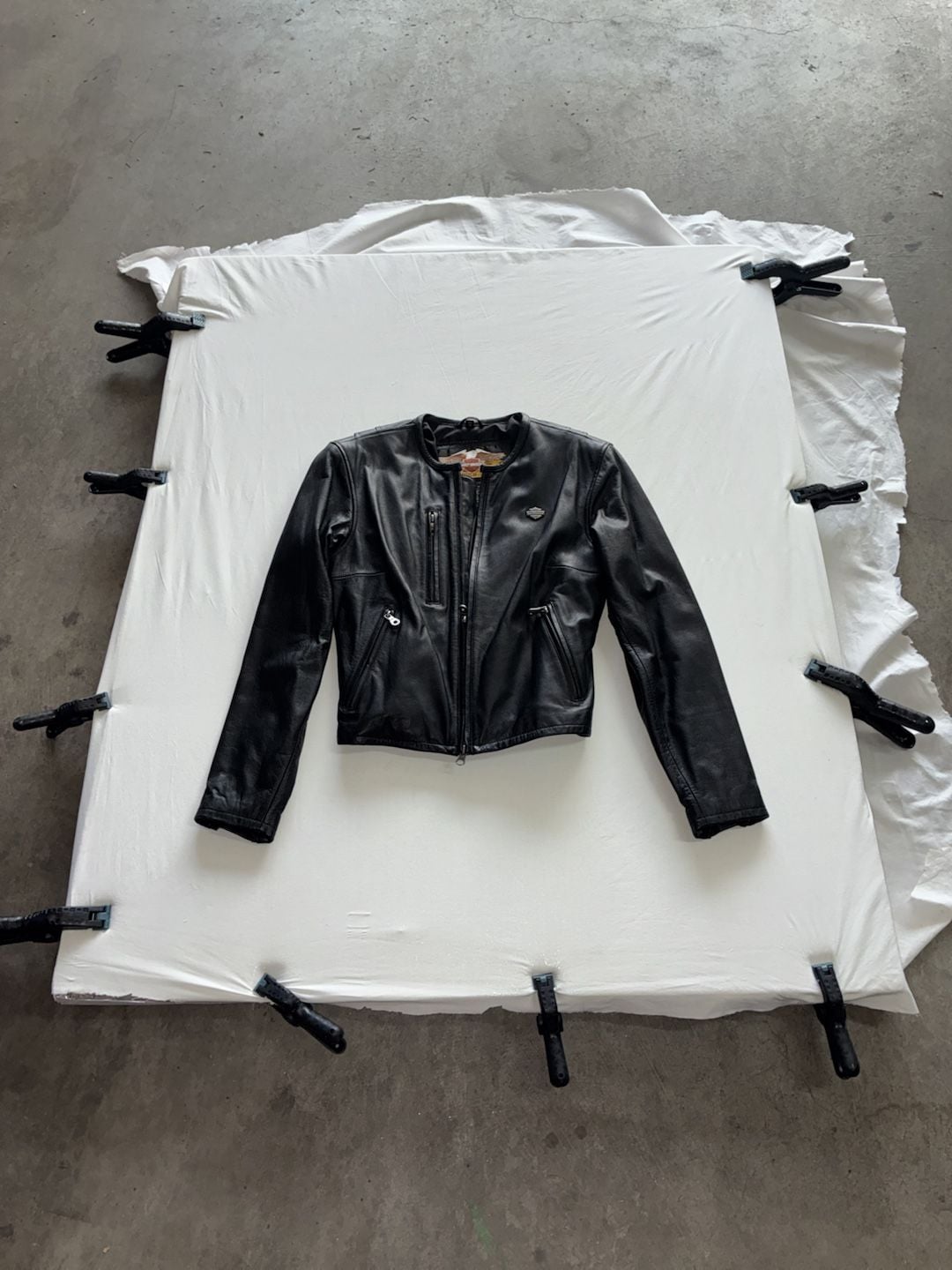 Harley-Davidson Women's Genuine Leather Motorcycle Jacket with Metal Logo Emblem 2