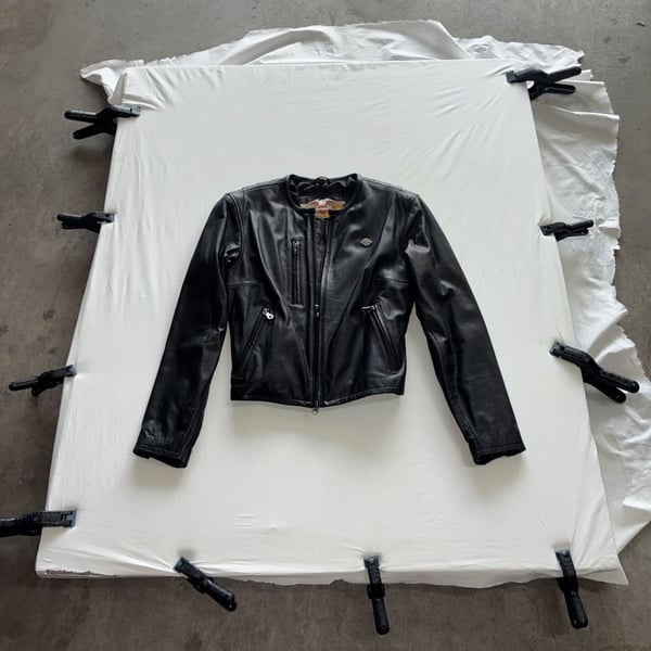 Harley-Davidson Women's Genuine Leather Motorcycle Jacket with Metal Logo Emblem