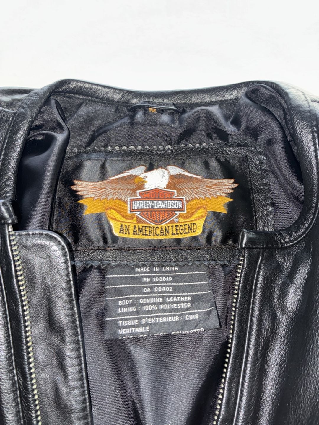 Harley-Davidson Women's Genuine Leather Motorcycle Jacket with Metal Logo Emblem 3