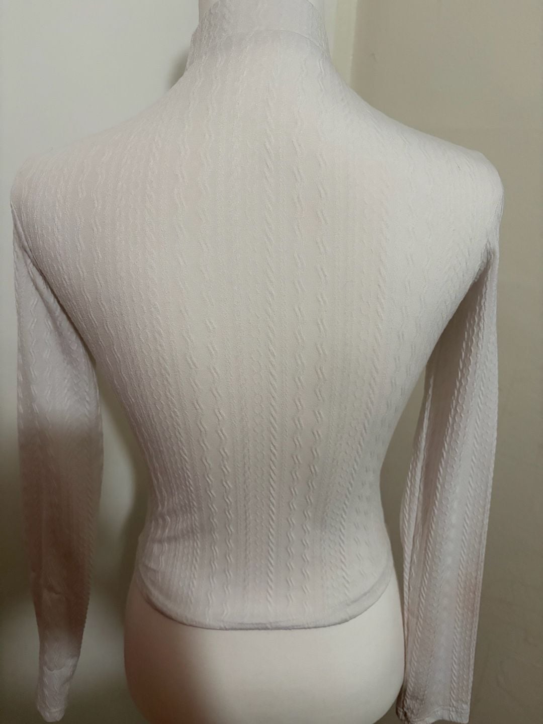 Two Moody Open Heart Long Sleeve Mock Neck Top with Faux Fur Trim 3