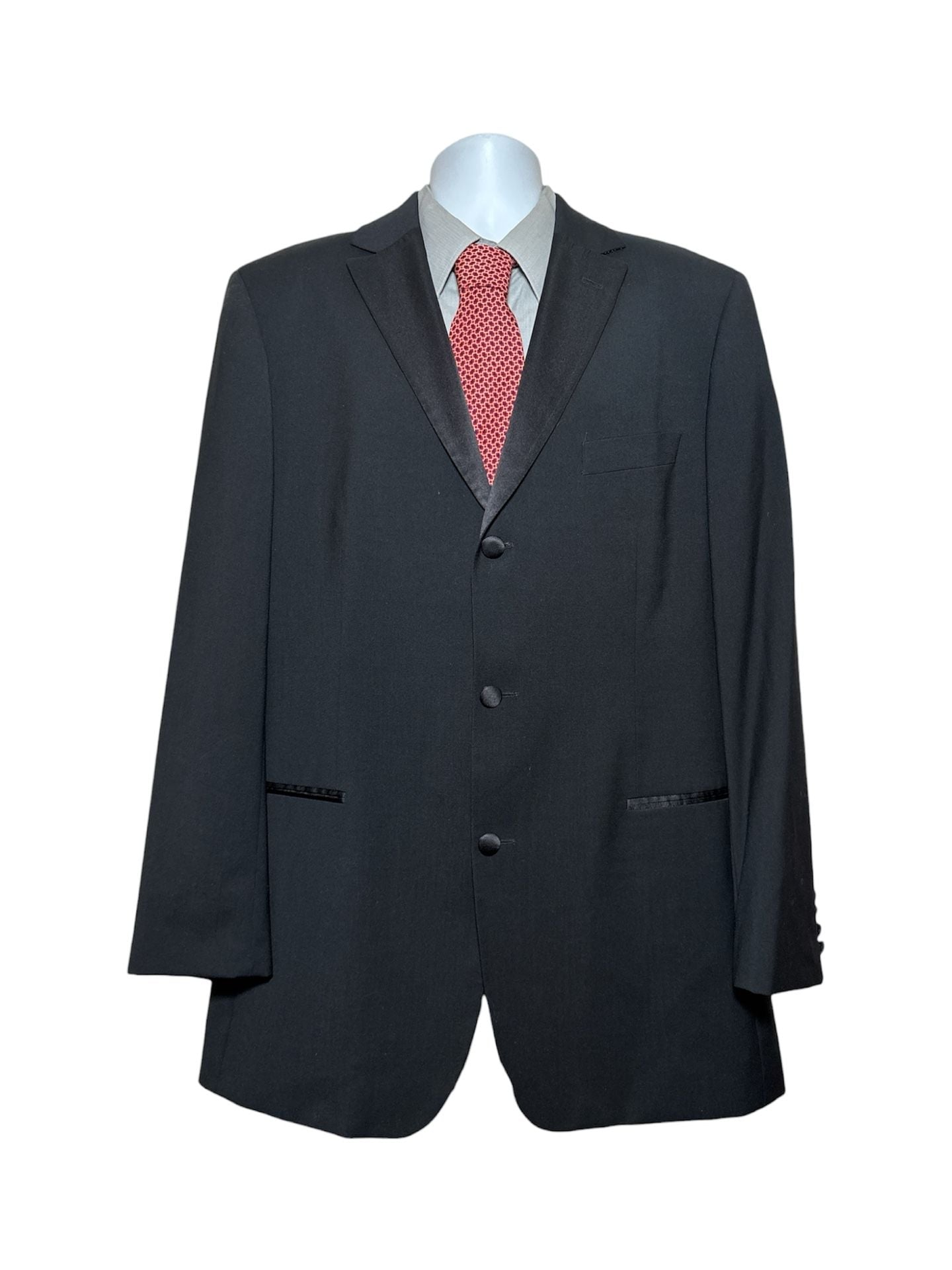 Hugo Boss Men's Black Two-Piece Tuxedo Suit with Satin Lapels 2