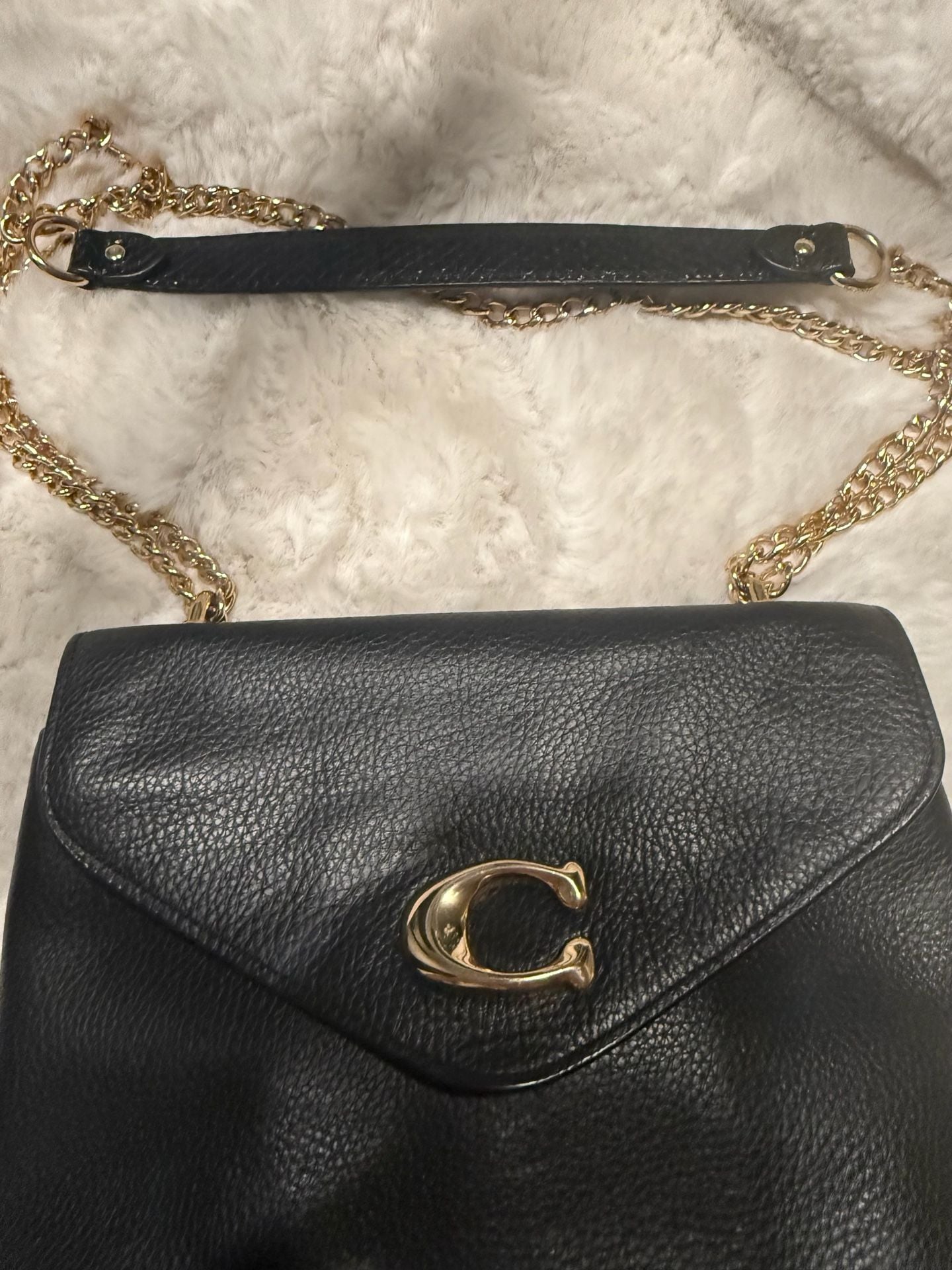 Coach Studio Shoulder Bag in Black Pebble Leather with Gold-Tone Signature C Hardware 3
