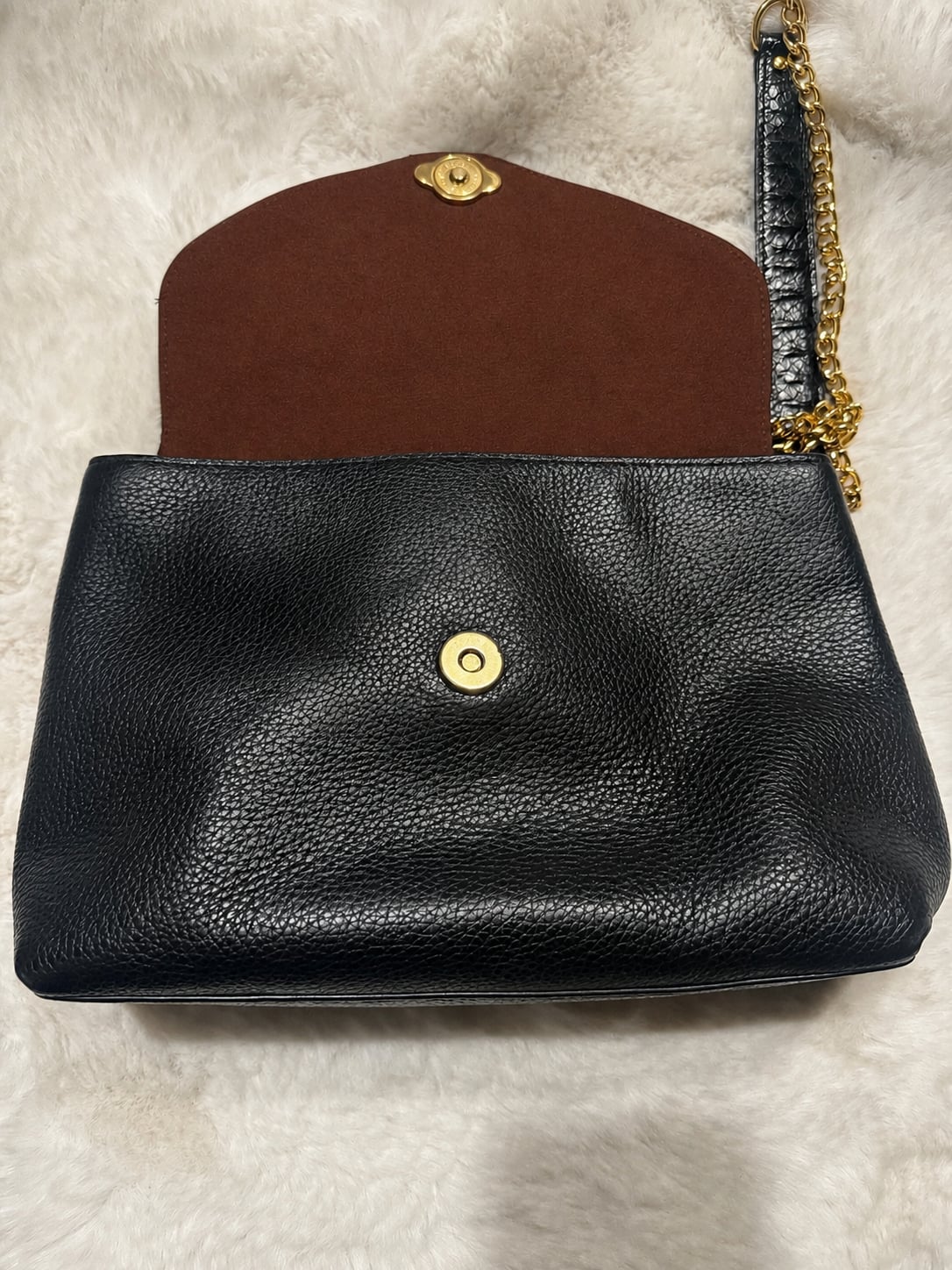 Coach Studio Shoulder Bag in Black Pebble Leather with Gold-Tone Signature C Hardware 12